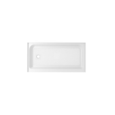 Elegant Kitchen and Bath Laredo 60x32" Plastic Shower Tray Left Drain in White