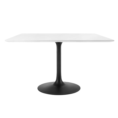 Lippa 47 Square Wood Top Dining Table - Black White