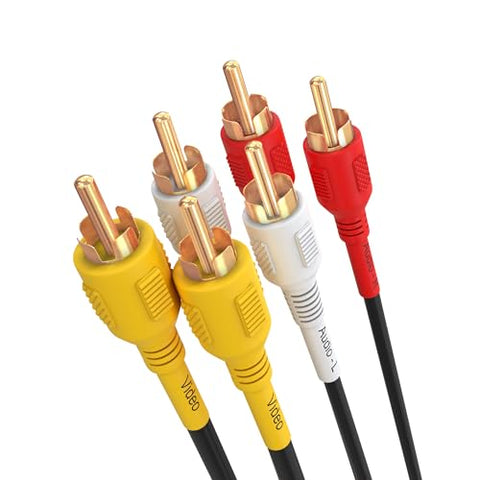 Cmple - S Video Cable 100 ft SVHS 4-PIN Video Cable Mini Din S-Video Cord for Home Theater, Camcorder, DSS Receiver, DVD Player- Black