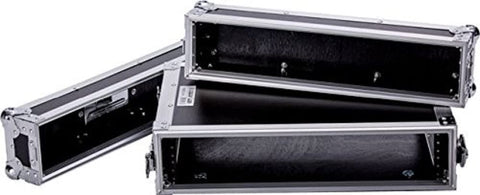Lightweight And Durable Fly Drive Case Engineered to Hold 2u Effect Units In 14-Inch Standard Depth with Removable Front and Rear Covers Side Rubber Feet Bolts and Recessed T-Nuts DEEJAY LED TBH2UED