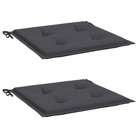 vidaXL Anthracite Garden Chair Cushions - Set of 2, Durable Oxford Fabric Outdoor Seat Cushions, Stylish and Comfortable Design, 15.7"x15.7"x1.2"