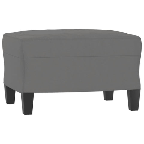 vidaXL Dark Gray Microfiber Footstool - Cozy Resting Spot - Perfect for Living Room Lounge - Durable 100% Polyester Fabric - Easy to Clean - Compact in Size