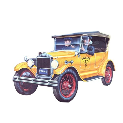 AMT 1927 Ford T Vintage Police Car 1/25 Scale Replica Plastic Model Kit, Black (AMT1182)