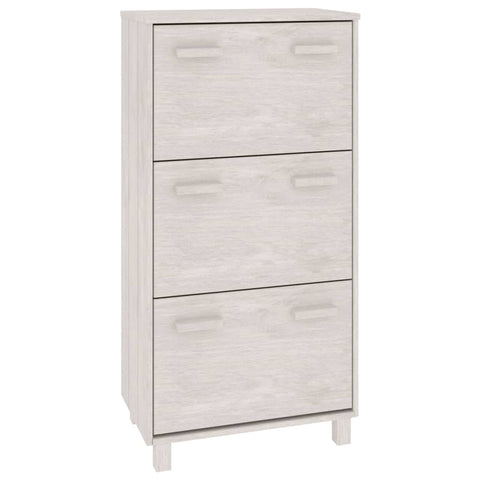 vidaXL Shoe Cabinet, Shoe Organizer with 3 Flip Drawers, Hall Cabinet, Hidden Shoe Storage for Entryway Hallway Bedroom Dorm Room, White