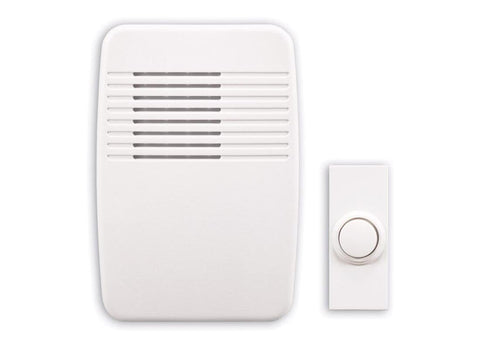 Heath/Zenith SL-7366-02 Wireless Plug-In Door Chime Kit with Molded Plastic Cover, White