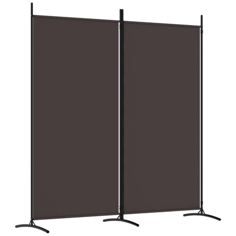 vidaXL Brown Fabric Foldable 2-Panel Room Divider - Perfect for Bedroom, Living Room, Office and Studio Spaces