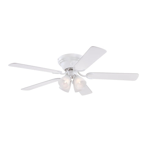 Westinghouse 7232300 CONTEMPRA IV Indoor Ceiling Fan with Light, 52 Inch, WHITE