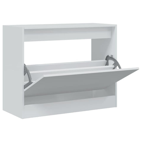vidaXL Shoe Cabinet White 31.5"x13.4"x24.8" Engineered Wood