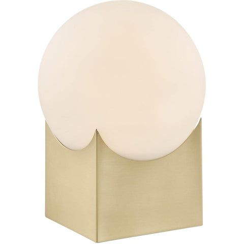 Lite Source Oksena 11" Modern Gold Frosted White Orb Accent Table Lamp