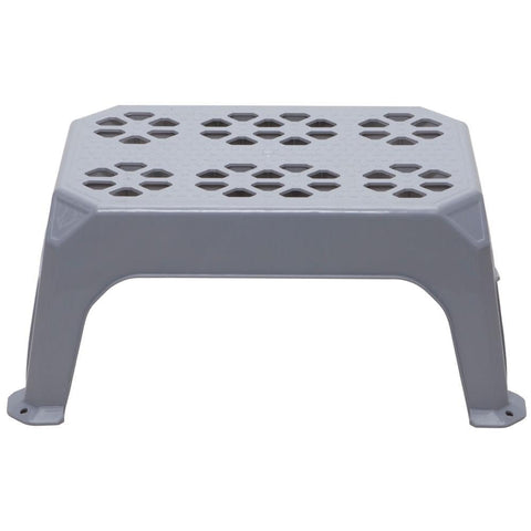 Camco Durable Large Step Stool - Textured Platform Surface to Help Prevent Slipping |Lightweight & Sturdy | Design Excellent for RVs, Trailers, Trucks| 400 lb. Capacity | 23" x 16" x 9 ¼" - Gray (43470)