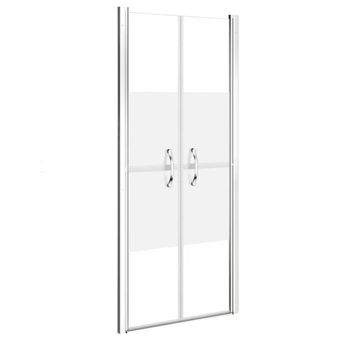 vidaXL Shower Door, Bathroom Shower Enclosure, Shower Screen with Modern Handles, Shower Cubicle Bathroom Accessory, Half Frosted ESG 28"x74.8"