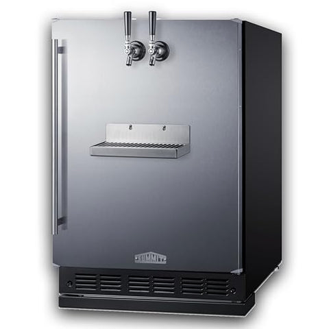 Summit 24" Cold Brew Kegerator, Dual Front Taps, No Drill Coffee Dispenser, ADA Compliant, Stainless Steel - SBC7BRSFRTPCFADALHD (Left Handed Door Swing)