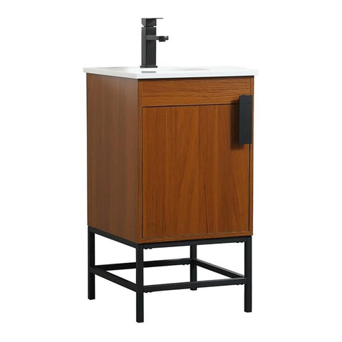 Elegant Decor Indoor Modern Under Sink Bathroom Fixtures Storage Organizer Cabinet 32 inch Single Bathroom Vanity - Blue