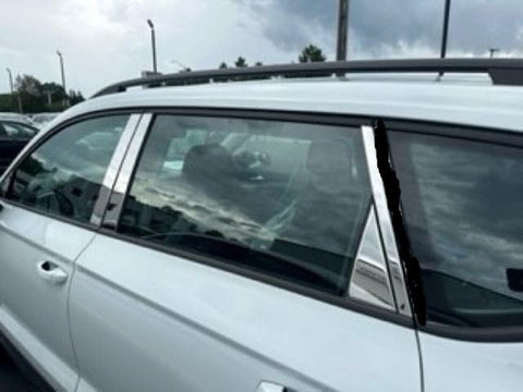 QAA Part PP72672 is an 8 Piece Stainless Steel Pillar Post Trim That is Compatible with Volkswagen Taos 2022-2023