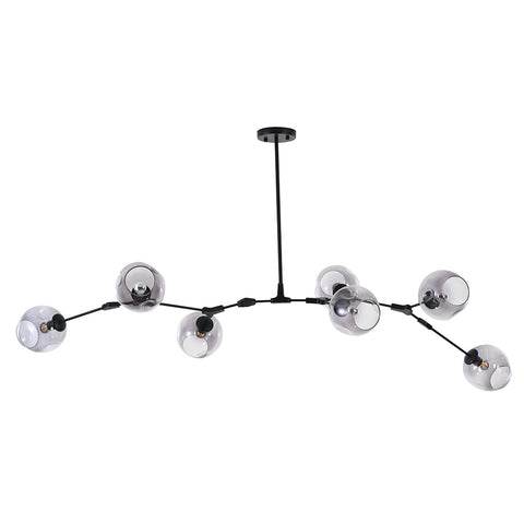 BETHEL INTERNATIONAL DLS58C70B 7-Light Chandelier Black