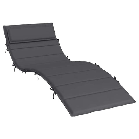 vidaXL Sun Lounger Cushion - Anthracite Oxford Fabric, 70.9"x23.6"x1.2" Comfortable and Soft, Wide Application, Water-, Anti-Slip Design