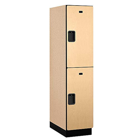 18" Wide Double Tier Designer Wood Locker - 18" Wide - 6' High - 24" Deep - Maple
