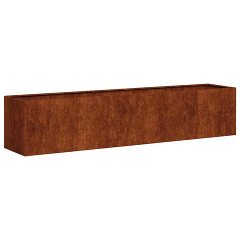 vidaXL Planter y Weathering Steel 78.7"x15.7"x15.7" for Garden Patio Outdoor Space
