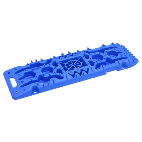 vidaXL Traction Boards 2 pcs - Heavy-Duty 10 Tonne Load Capacity - Integrated Jack Base - Anti-Slip Teeth Design - Portable & Convenient for Off-Road Use - Durable Reinforced Nylon Blue