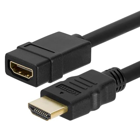 Cmple - HDMI Extension Cable 15 ft Male to Female HDMI Adapter Cord 4K@60Hz 2150p 1080p 3D Audio/Video Extender Compatible with Laptop, Gaming PC, HDTV