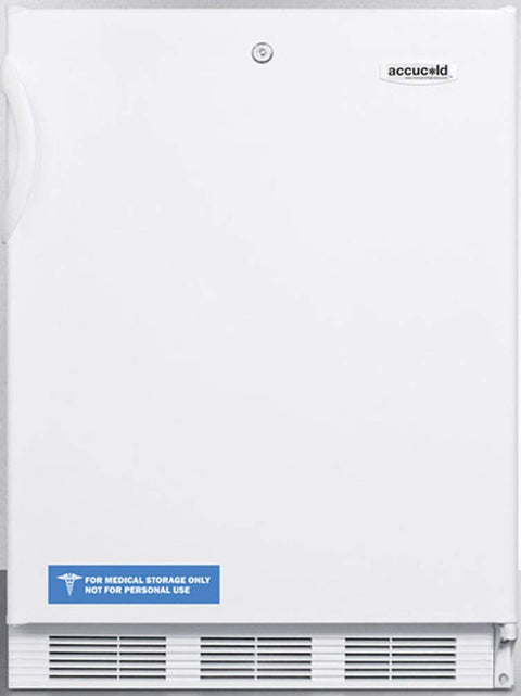 Summit Appliance FF6LWBI Built-in Undercounter All-Refrigerator for General Purpose Use with Front Lock, Automatic Defrost, Interior light, Adjustable Thermostat and White Exterior