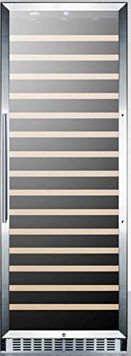 Summit Appliance SWC1926CSS 24" Wide Wine Cellar; 171 Bottles; Glass Door, Automatic Defrost, Digital Thermostat, Professional Handle, LED Lighting, Lock and Stainless Steel Wrapped Cabinet