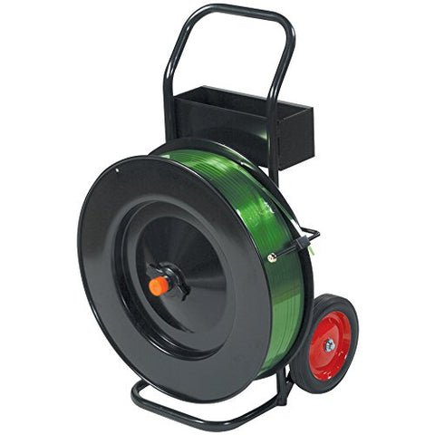 Aviditi Steel/Plastic Heavy-Duty Strapping Cart, Black