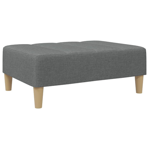 vidaXL Footstool, Footrest with Wooden Frame, Ottoman Footstool for Home Living Room, Sofa Stool, Ottoman Seat Furniture, Dark Gray Fabric