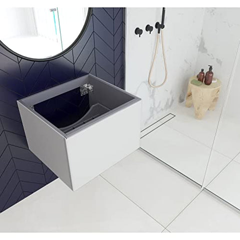 Laviva Vitri 24 - Cloud White Cabinet Matte White Viva Stone Solid Surface Countertop
