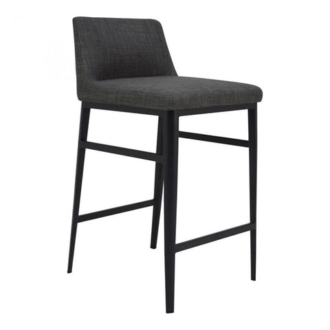Moe's Home Collection Baron Counter Height Bar Stool, Charcoal, 26, EJ-1031-07