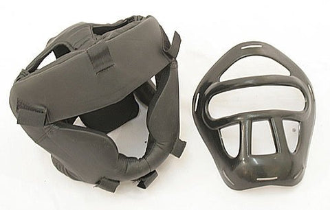 Shelter 192BK-L Full Coverage Pro Quality Headgear for Boxing Head Cage44; Black & Red - Large
