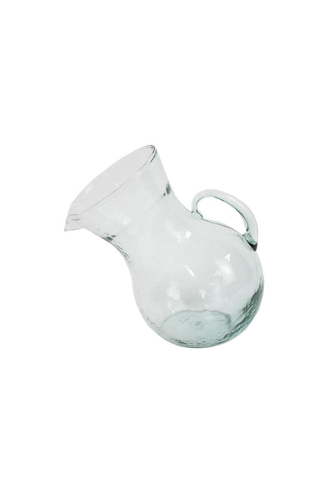 KALALOU Large Glass Tilted Pitcher, One Size, Green/BLue