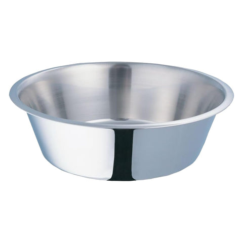 INDIPETS Standard Feeding Dish: Pet Water and Food Bowl | 3 Quart, Stainless Steel (PN: 800011)
