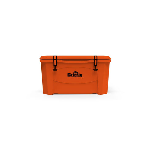 Grizzly 60 Cooler | 60 qt Ice Chest Durable Rotomolded Insulated | Made in USA | Warranty for Life | For Beach Boat Camping Fishing Hunting | G60 | Orange