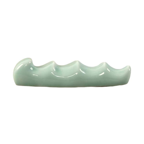 Wave Ceramic Writing Brush Holder Calligraphy Chinese Brush Rack Brush Pen Rest