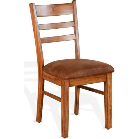 Sunny Designs 37" Sedona Ladderback Chair w/Cushion Seat in Rustic Oak(Set of 2)
