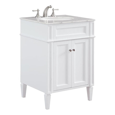 Elegant Decor VF-1026 Single Bathroom Vanity Set, 24", White