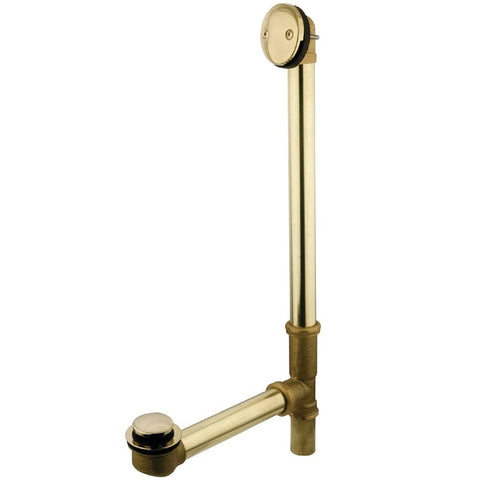 Kingston Brass DTT2182 Tip-Toe Bath Tub Drain and Overflow, Polished Brass 26.81 x 12 x 3.19