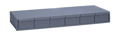 6 Drawers 11-5/8 Inch Deep Steel Construction For Small Part Storage Gray