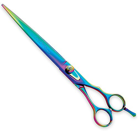 Master Grooming Tools Stainless Steel 5200 Rainbow Series Curved Pet Shears, 6-1/2-Inch