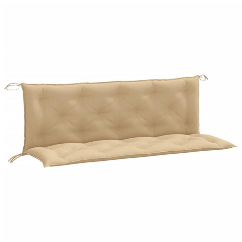 vidaXL Melange Beige Garden Bench Cushion 59.1X19.7X2.8 in | UV Resistant Polyester Non Slip Feet Comfortable Outdoor Seating Accessory Cushions Pad Seat
