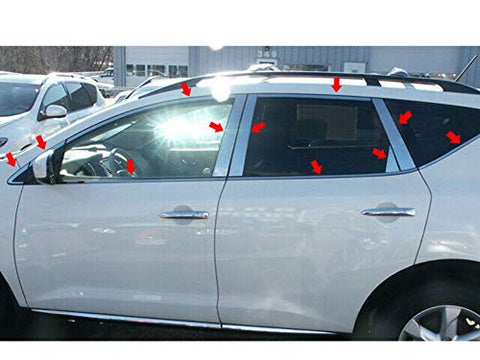 MURANO 2009-2014 NISSAN (22 Pc: Stainless Steel Window Trim Package (includes: #PP29592, WP29591, WS29590), 4-door, SUV) WP29590:QAA