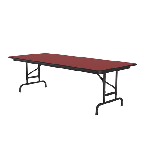 Standard Adjustable Height Folding Table (30 in. x 60 in./Red)