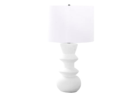 Monarch Specialties I 9762 Lighting, 26" H, Table Lamp, Cream Ceramic, Ivory/Cream Shade, Contemporary