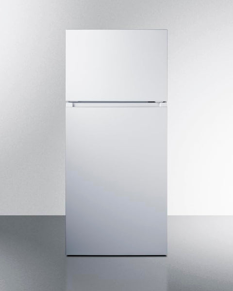Summit 30” Top Mount Refrigerator - Freezer, 18 cu.ft. Capacity, ENERGY STAR, Ice Maker, Stainless Steel - FF18SSIM