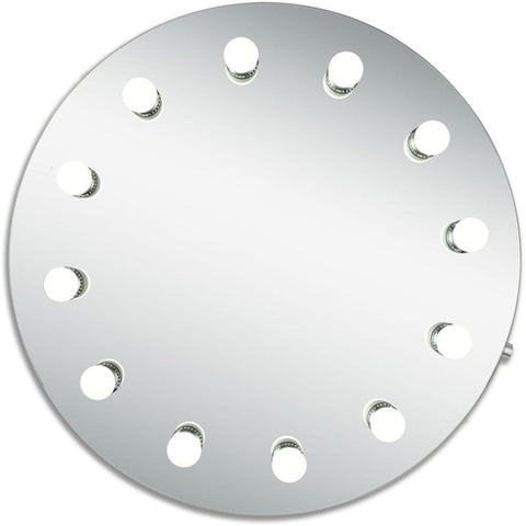 Elegant Decor Hollywood 28" x 28" LED Bathroom Mirror in Silver Powder Coating