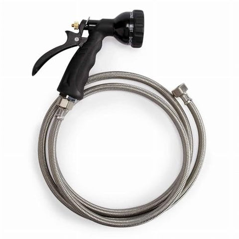 Master Equipment 6-in-1 Spray Hoses — Versatile, Brightly Colored Hoses for Use in Pet Grooming Shops - 60", Black