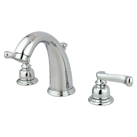 Kingston Brass KB981FL Royale Widespread Lavatory Faucet with Brass Pop-Up, Polished Chrome
