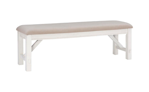 Powell Turino Distressed White Bench