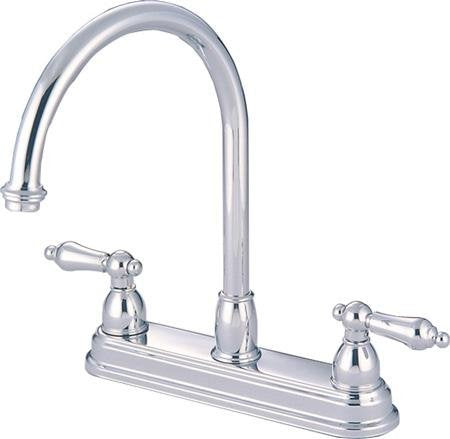 Elements of Design EB3745PX Chicago Two Handle 8" Center Kitchen Faucet, Oil Rubbed Bronze